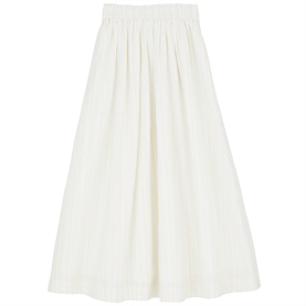 Skall Studio Dagny Nederdel, White/Yellow Dobby Stripe